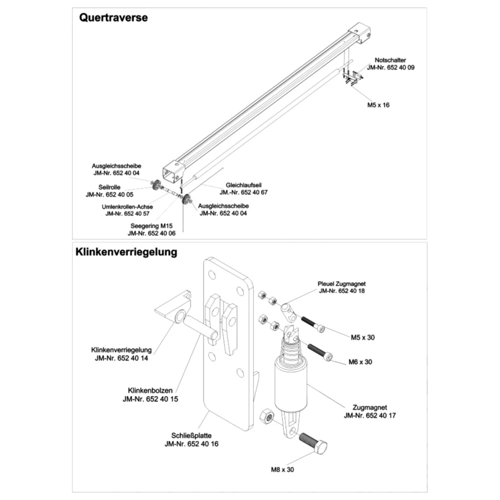 Umlenkrollen-Achse für: JMP Fox 4000 H_0