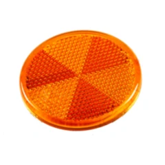 Runder, gelber Seitenstrahler 60 mm mit Klebefolie