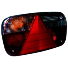 Heckleuchte Multipoint III Aspöck links mit Kennzeichenleuchte und Nebelschlusslicht