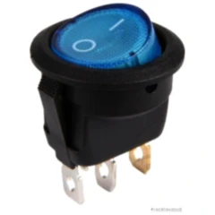 Wippschalter Kontrolllicht blau rund für Motorräder