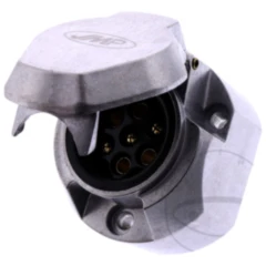 Steckdose 7-polig 12V Aluminium mit NSL-Abschaltkontakt