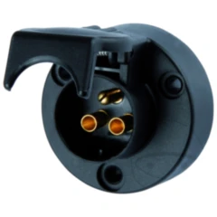 Steckdose 3-polig 24V Kunststoff für Anhänger