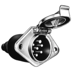 Steckdose 7-polig 24V Aluminium M 20 für Motorräder