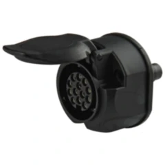 Steckdose 13-polig 12V ID mit Nebelschlussleuchte und Gummidichtung