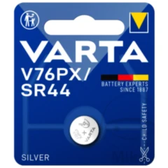 VARTA Knopfzelle V76PX in 1er Blisterpack Silber