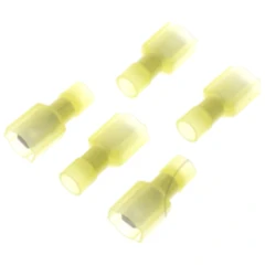 Flachstecker 6.0 mm vollisoliert gelb JMP