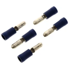 Rundstecker isoliert 1.5-2.5 mm², 4 mm, blau, 5 Stück
