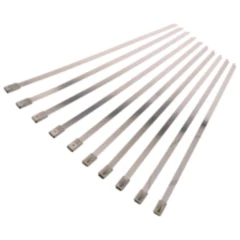 Kabelbinder aus Edelstahl 4,5 x 200 mm - V2A Packung mit 10 Stück