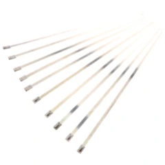 Kabelbinder Edelstahl 4,5x370 mm, wiederverwendbar, 10 Stück