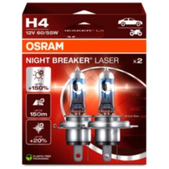 Lampe H4 12V60/55W für Osram Duo Night Breaker Laser