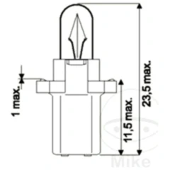 Lampe 12V1. 2W B8. 3D JMP Inhalt 10 Stück passend für: Yamaha YFM, YQ, YW