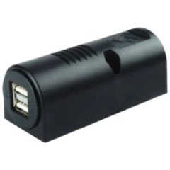 Doppel USB Steckdose für Aufbau 2X2500 mA