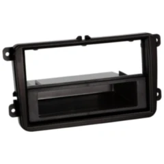 Radioblende 2-DIN schwarz mit Ablagefach für Seat, Skoda, VW