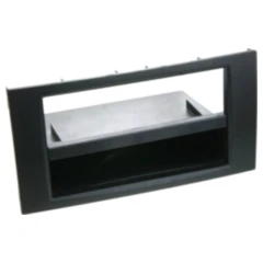 Radioblende 2-DIN schwarz mit Fach