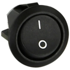 Schalter EIN/AUS schwarz rund für Motorräder