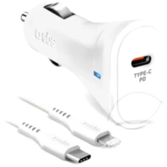 KFZ-LADESET SBS für Apple UBS-C - Lightning 20W PD