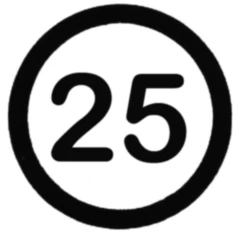 Geschwindigkeitsschild 200 mm Alu 25