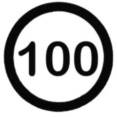 Geschwindigkeitsschild 200 mm FOL. 100