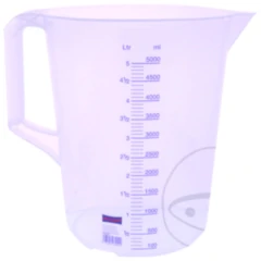 Messbecher 5L mit blauer Skala aus PP