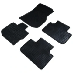 Gummimatten schwarz 4-teilig für Motorräder