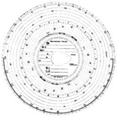 Diagrammscheibe 140 km/h 24K für EG-Tachographen
