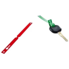 Schlüsselanhänger für Motorräder rot aus PVC