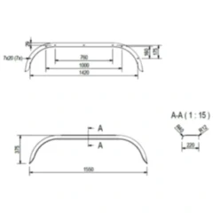 Doppelachskotflügel für Anhänger
