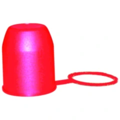 Kugelschutzkappe rot mit Schlaufe für Motorräder