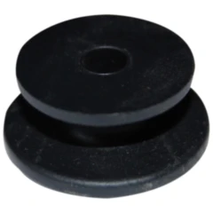 Rundknopf schwarz Kunststoff für Expanderseil 24X24X14MM