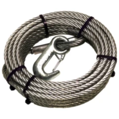 AL-KO Drahtseil 20m mit Haken für Seilwinde