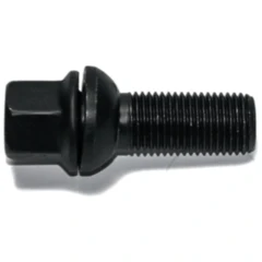 Radschraube M14x1.5 mit Kugelbund 17 mm in Schwarz