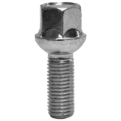 Radschraube M12 x 1,5 x 28 Kugelbund 17 silber für Aluminiumfelgen