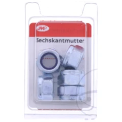 JMP Sechskantmutter M12 DIN 985, galvanisch verzinkt, Packung 5 Stück