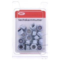 JMP Sechskantmuttern M6 DIN985, selbstsichernd, verzinkt, 20 Stück
