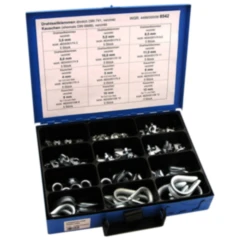 Drahtseilklemmen Sortiment schwarz 58 Teile