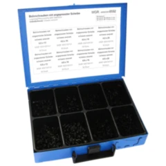 Blechschraubensortiment schwarz verzinkt für Motorräder