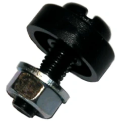 Nummernschildschrauben aus Plastik Schwarz für Motorräder