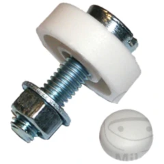 Nummernschildschrauben 5X20 mit weißen Kappen für Motorräder