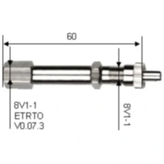Ventilverlängerung Metall starr 54 mm für Lkw/Bus