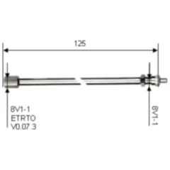 Ventilverlängerung Metall starr 125 mm für Lkw/Bus