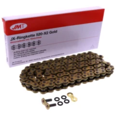 JMT X - Ringkette offen M Niet 520X2 gold 102 passend für: Triumph Bonneville, Street Scrambler, Street Twin