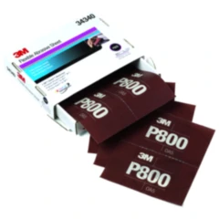 Schleifpapier Streifen K800, 25 Stück, 140X171MM, braun mit Pad