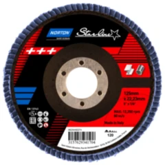 Fächerschleifscheibe 125mm K120 für Norton Starline