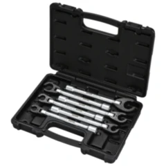 Gelenk-Ringschlüsselsatz für schwer zugängliche Leitungsverschraubungen