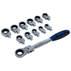 Ratschenringschlüssel Satz mit Gelenk 12-teilig