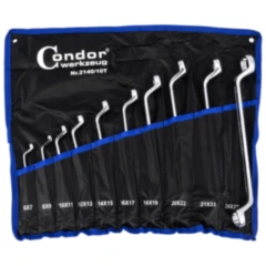 Doppelringschlüssel Satz gekröpft 10-tlg. 6-27 mm