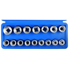 Stecknuss Satz 12-kant 1/2 Zoll 16-teilig mit Kunststoffkassette