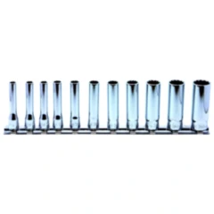 Stecknuss Satz 1/4 12KT 12-teilig 50 mm lang für Biker