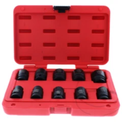 Kraft-Stecknuss Satz 6-Kant 1/2 Zoll JMP 10-teilig 13-24 mm kurz