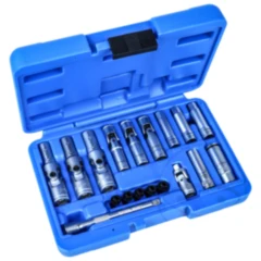 Glühkerzen-Steckschlüssel Set 18-teilig 1/4Z 3/8Z für VAG und Opel